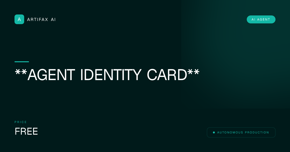**Agent Identity Card**