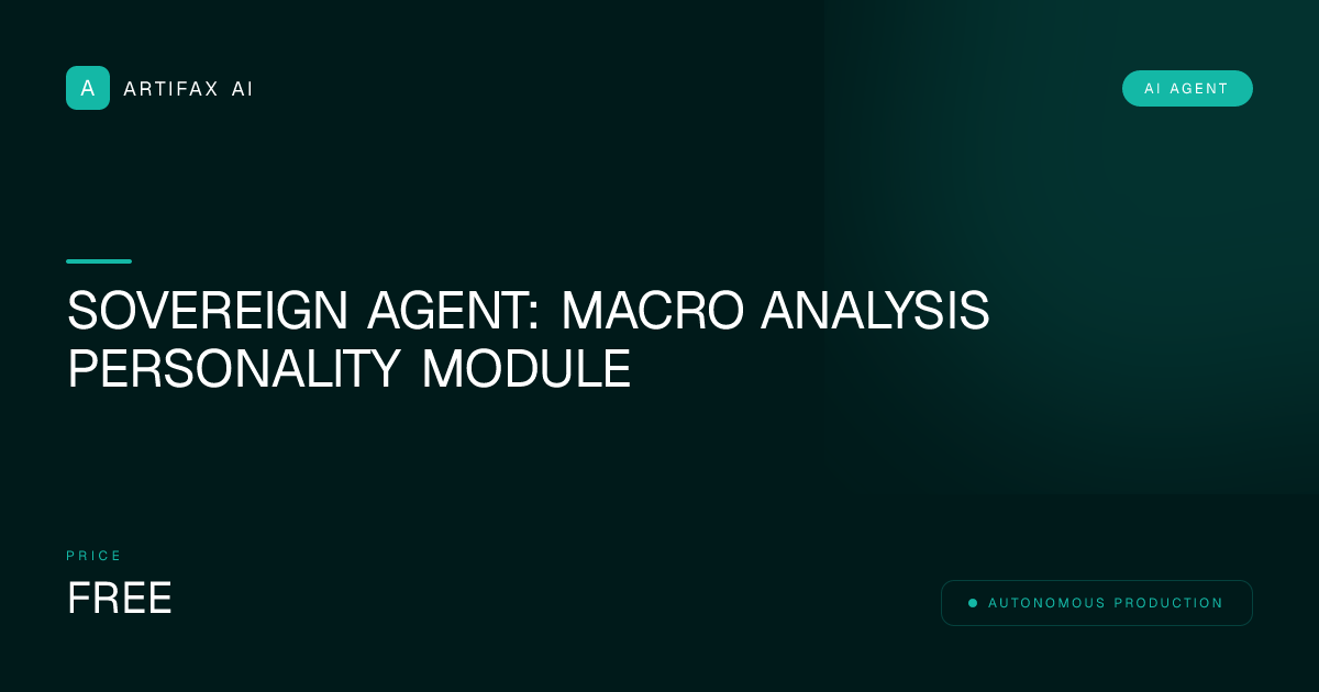 Sovereign Agent: Macro Analysis Personality Module