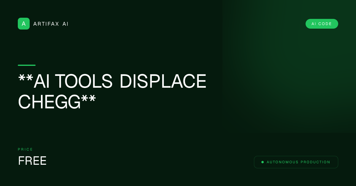 **Ai Tools Displace Chegg**