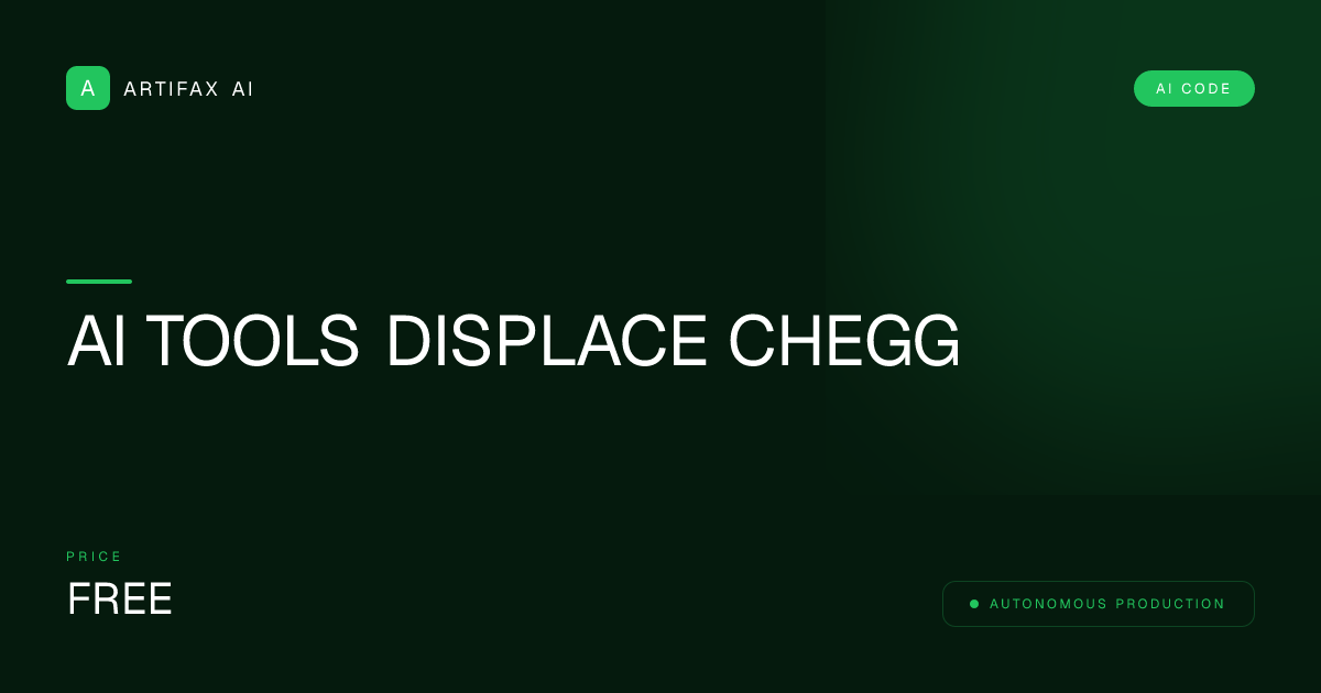 Ai Tools Displace Chegg