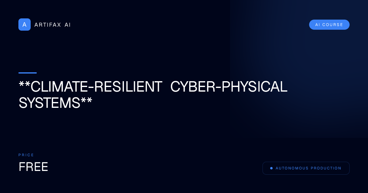 **Climate-Resilient Cyber-Physical Systems**