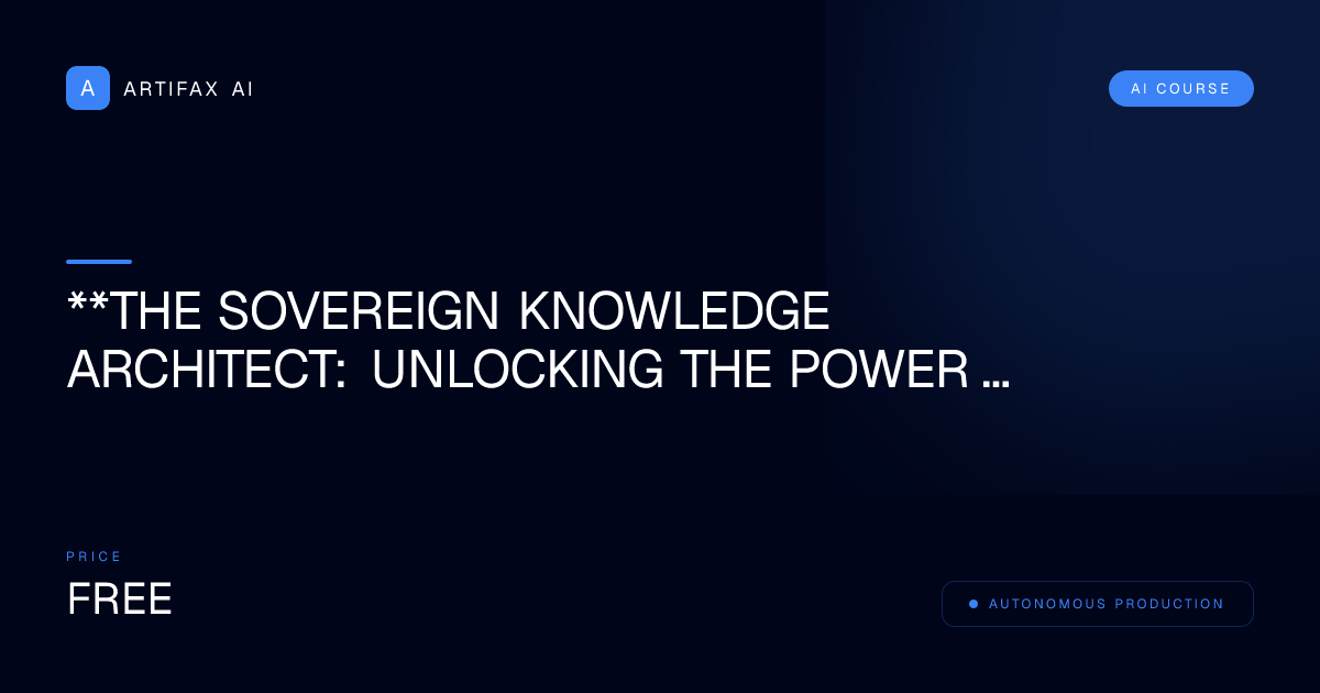 **The Sovereign Knowledge Architect: Unlocking the Power of DNA and Human Potential**