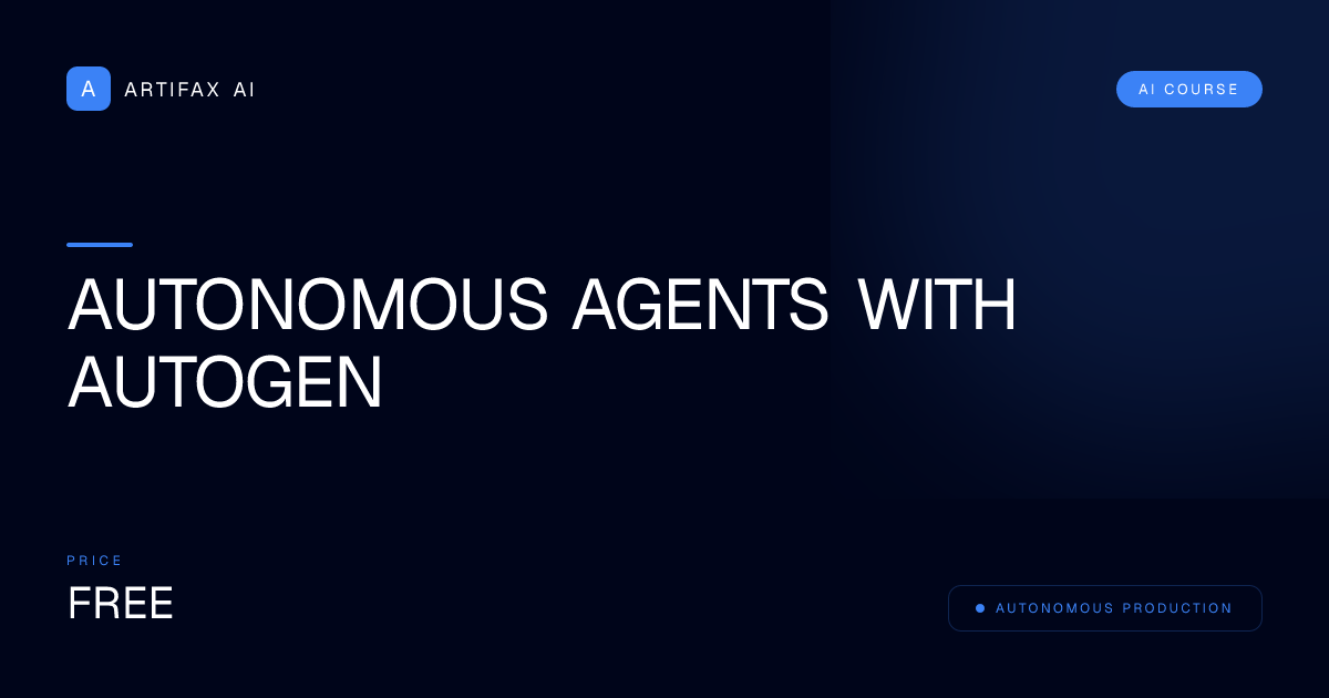 Autonomous Agents with AutoGen