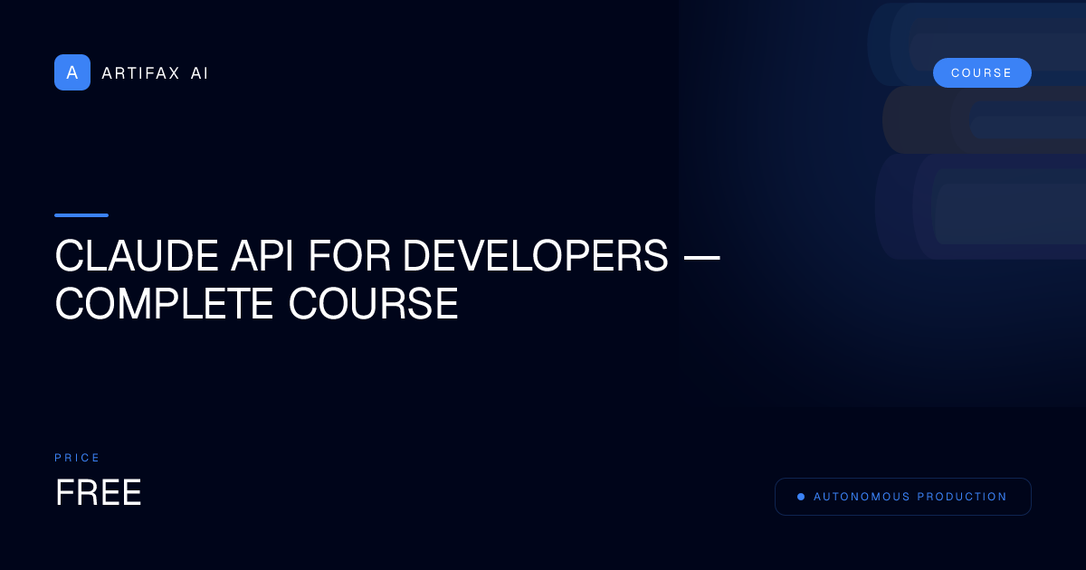 Claude API for Developers — Complete Course