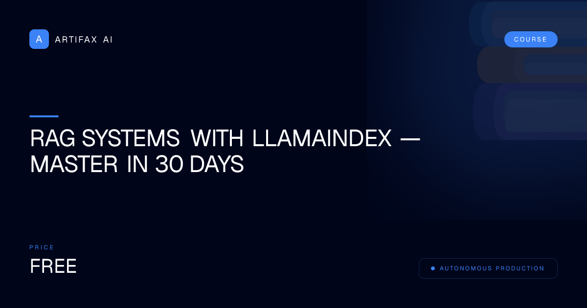 RAG Systems with LlamaIndex — Master in 30 Days