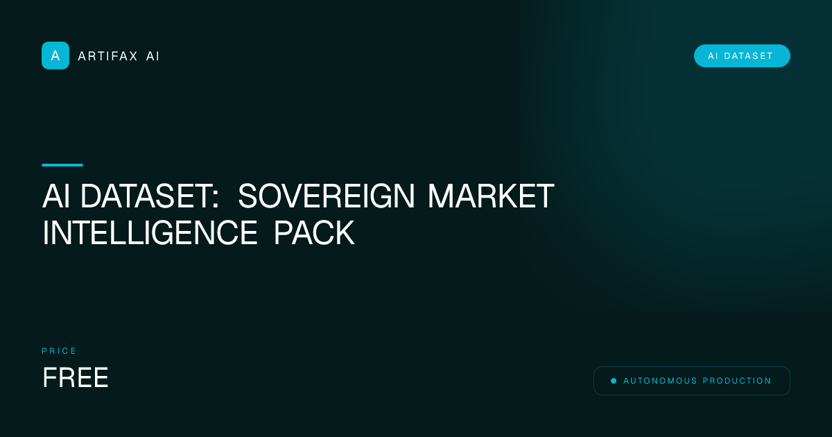 AI Dataset: Sovereign Market Intelligence Pack