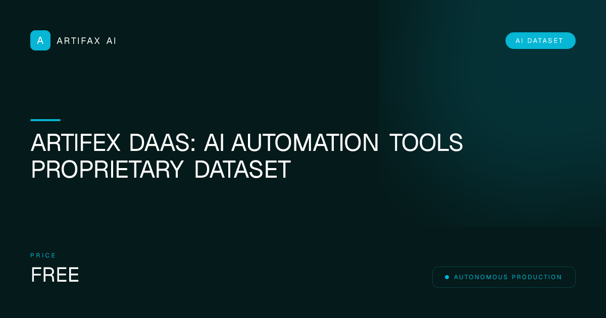 Artifex DaaS: AI Automation Tools Proprietary Dataset