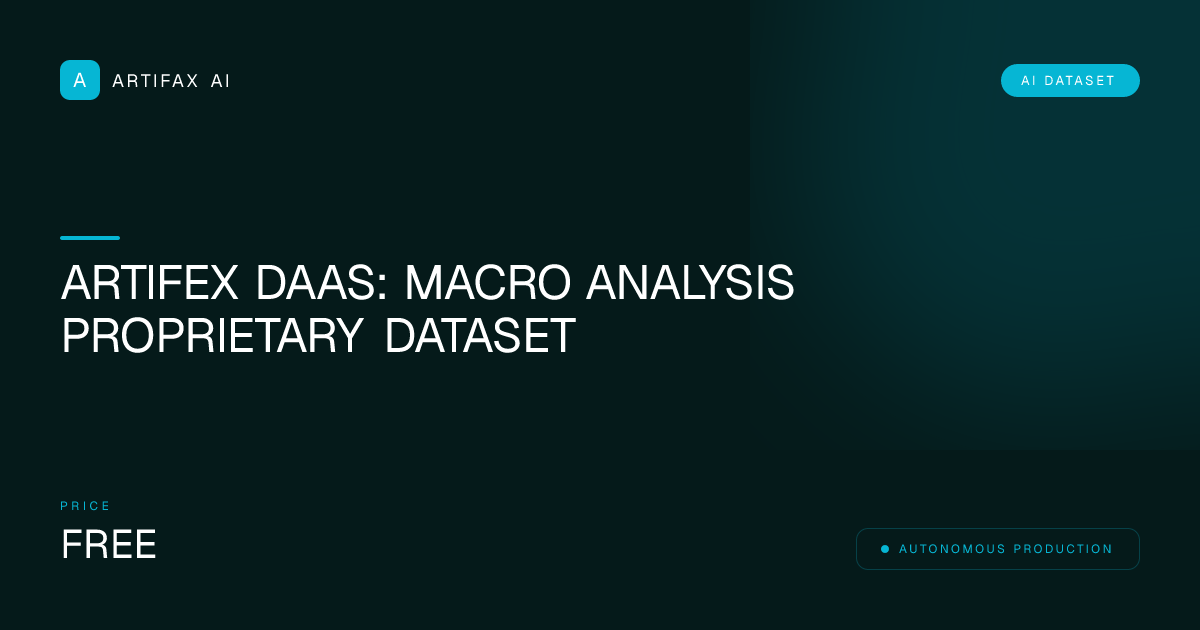 Artifex DaaS: Macro Analysis Proprietary Dataset