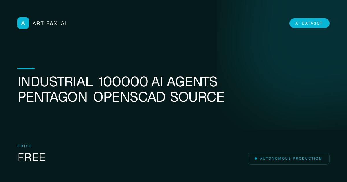 Industrial 100000 Ai Agents Pentagon OpenSCAD Source