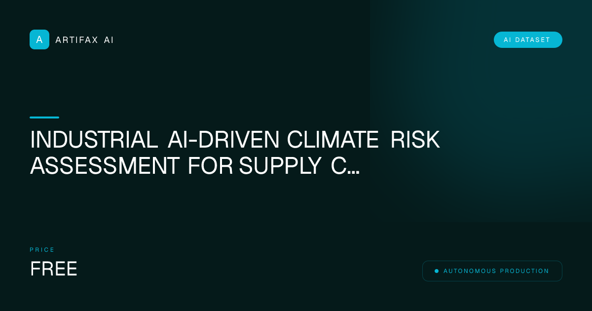 Industrial AI-Driven Climate Risk Assessment for Supply Chains OpenSCAD Source