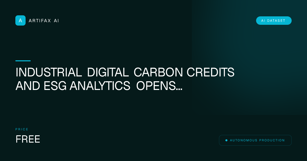 Industrial Digital Carbon Credits and ESG Analytics OpenSCAD Source