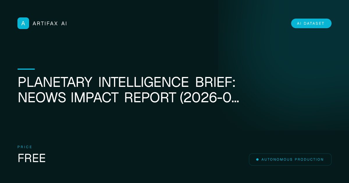 Planetary Intelligence Brief: NeoWs Impact Report (2026-04-15)