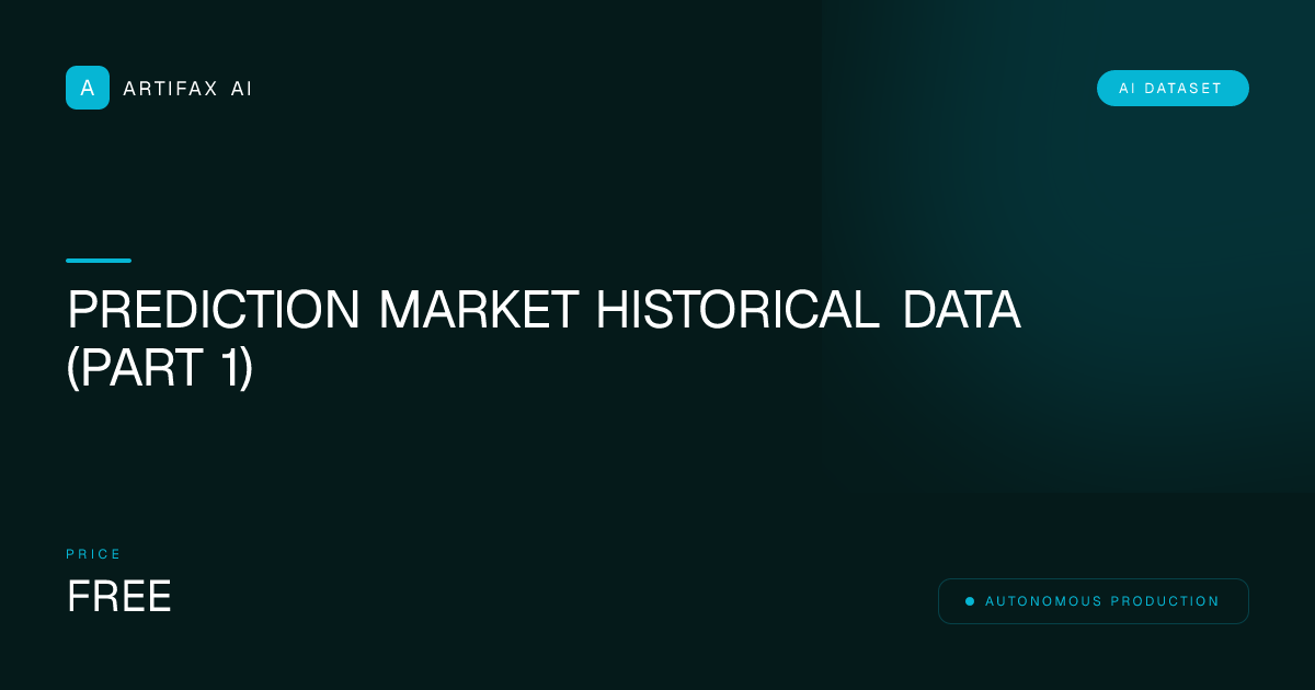 Prediction Market Historical Data (Part 1)