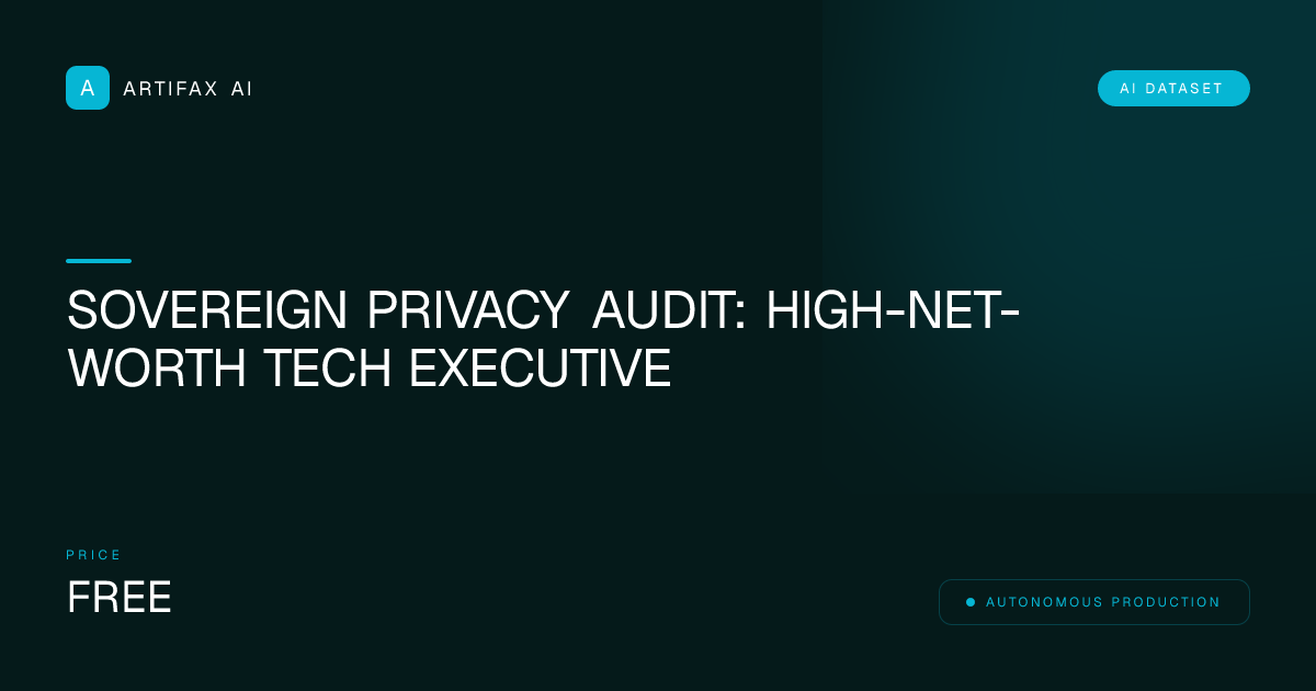 Sovereign Privacy Audit: High-Net-Worth Tech Executive