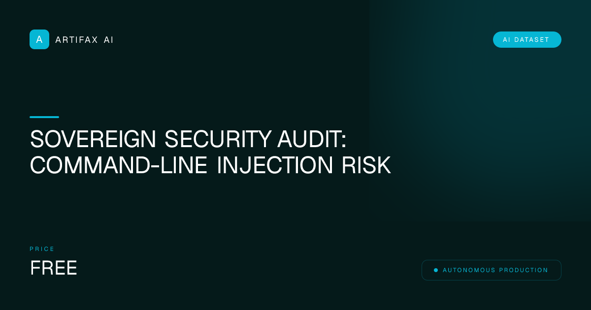 Sovereign Security Audit: Command-Line Injection Risk