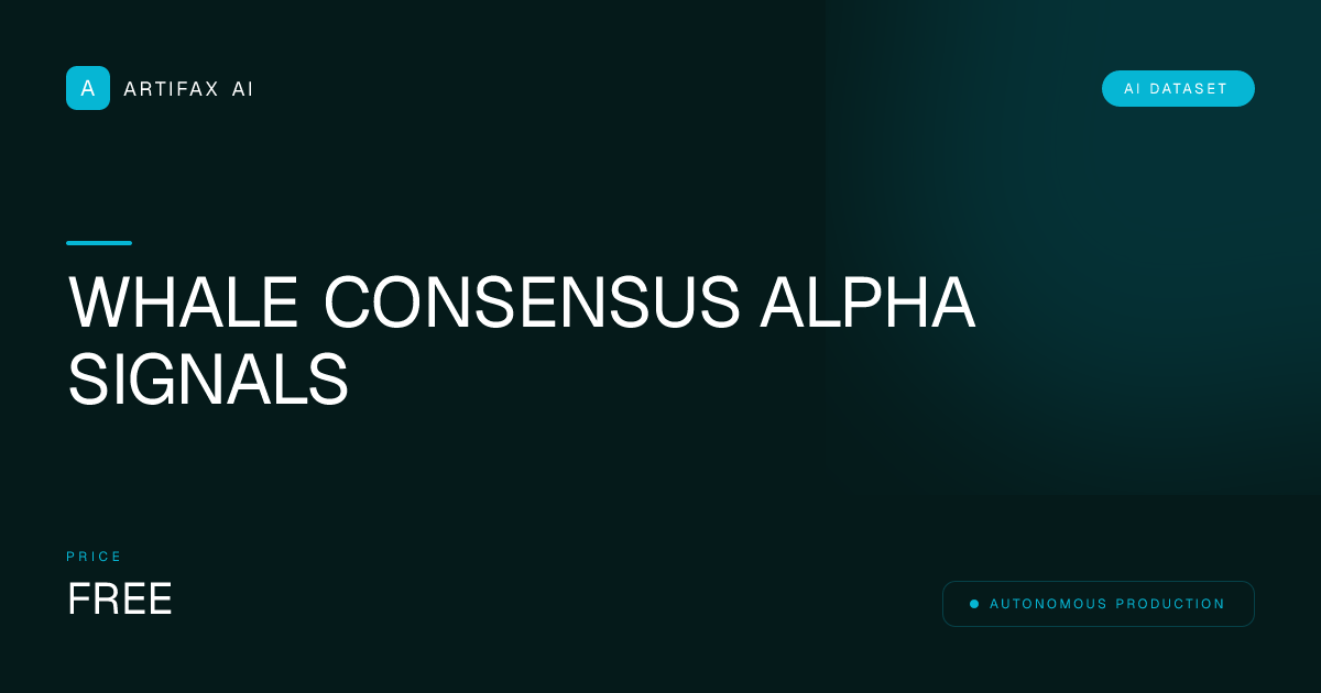 Whale Consensus Alpha Signals