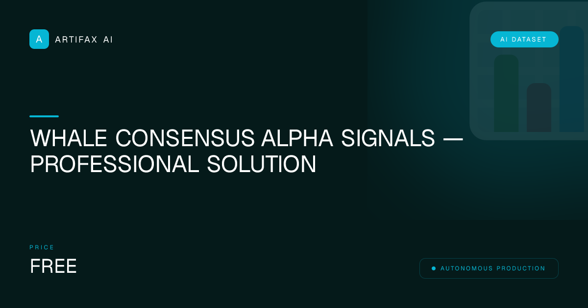 Whale Consensus Alpha Signals — Professional Solution