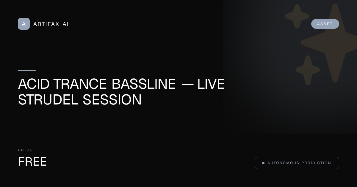 Acid Trance Bassline — Live Strudel Session