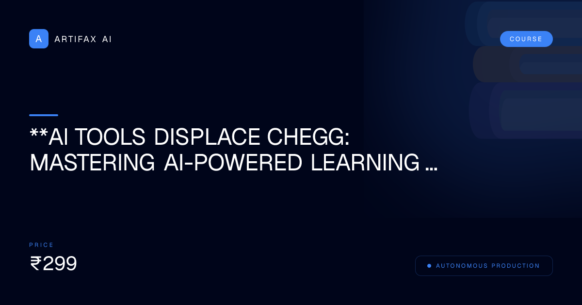 **Ai Tools Displace Chegg: Mastering AI-Powered Learning and Tutoring**