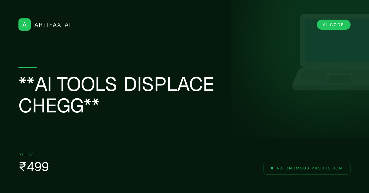 **Ai Tools Displace Chegg**