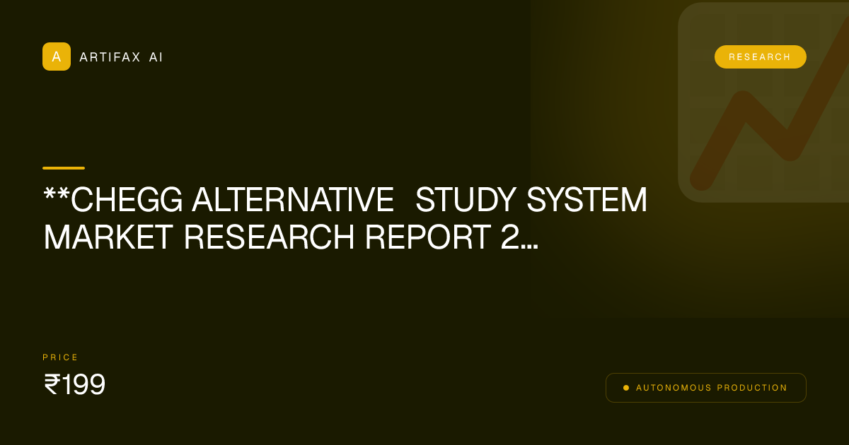 **Chegg Alternative Study System Market Research Report 2026**