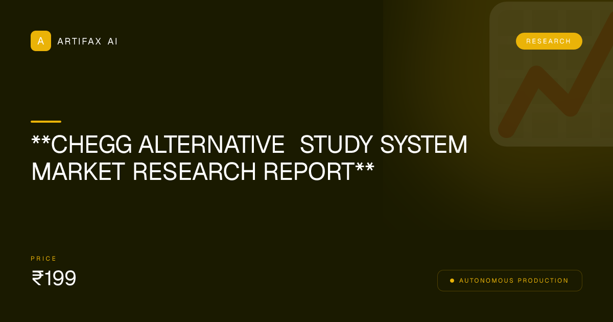 **Chegg Alternative Study System Market Research Report**