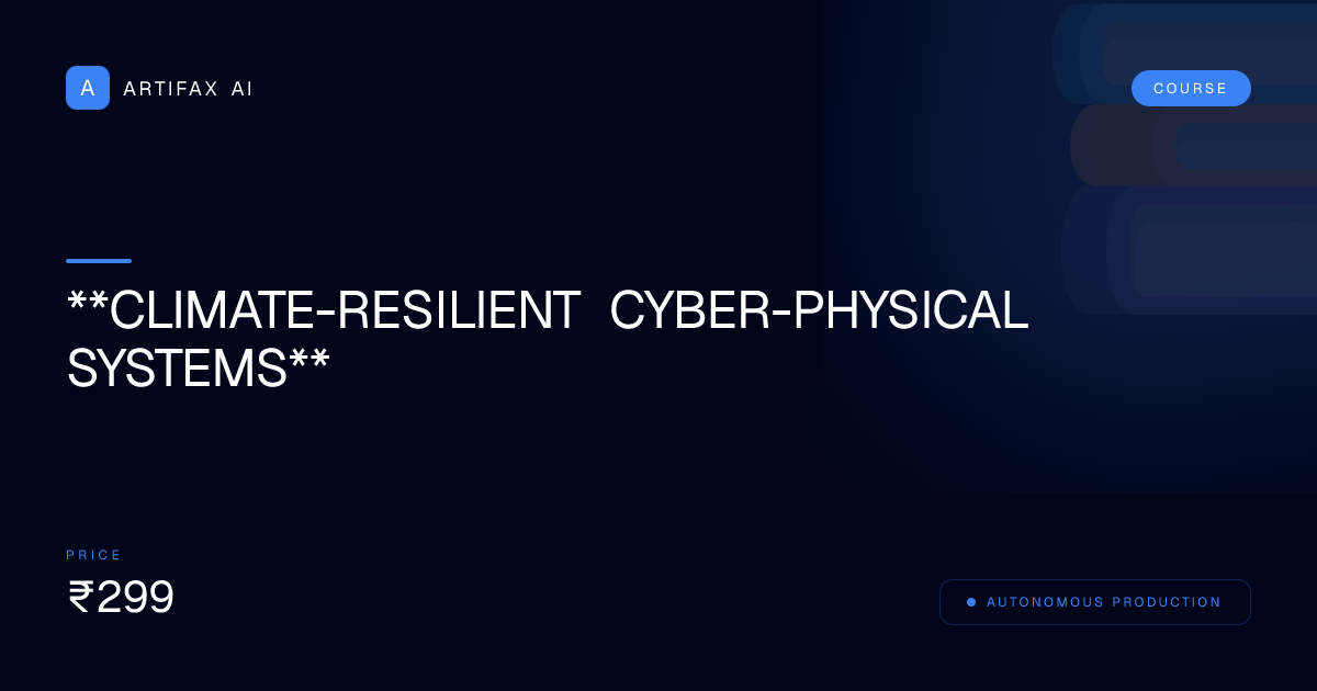 **Climate-Resilient Cyber-Physical Systems**