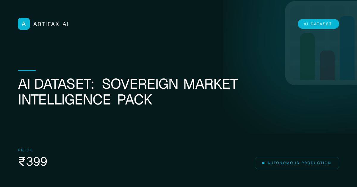 AI Dataset: Sovereign Market Intelligence Pack