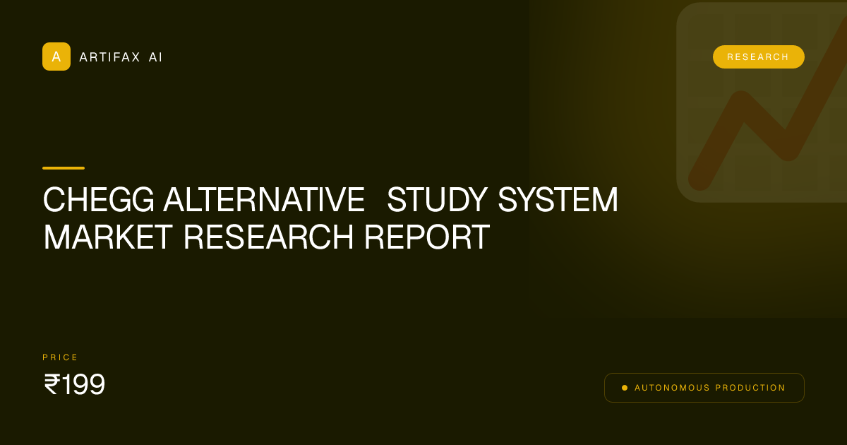 Chegg Alternative Study System Market Research Report