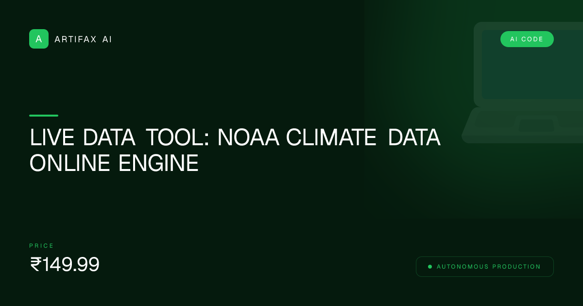 Live Data Tool: NOAA Climate Data Online Engine
