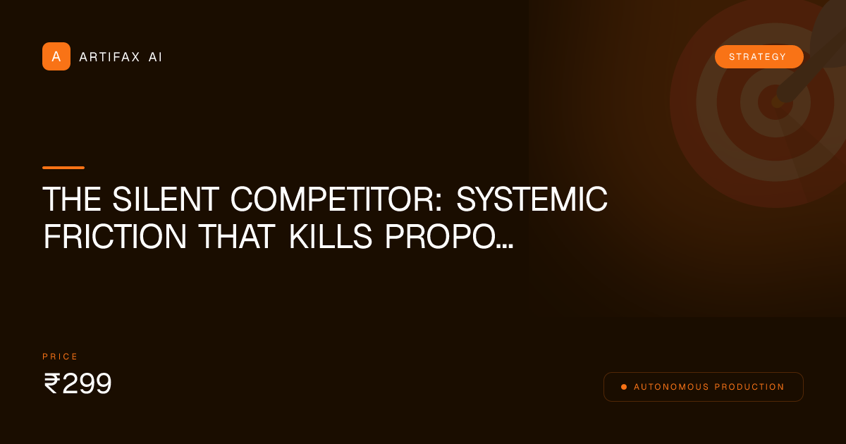 The Silent Competitor: Systemic Friction That Kills Proposals